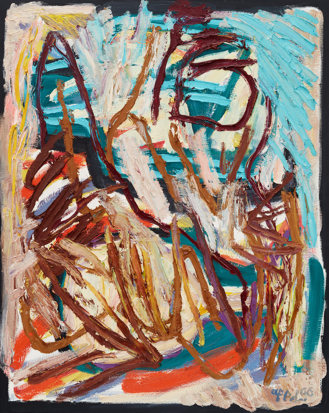 Karel Appel painting out of nature
