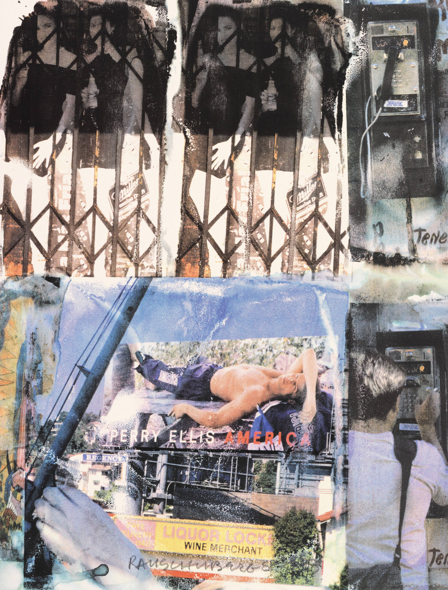 Detail of print by Robert Rauschenberg
