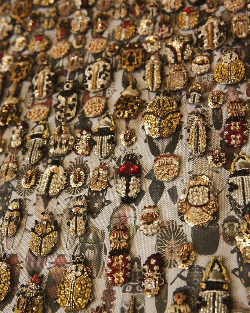 Alexander McQueen embroidered beetles
