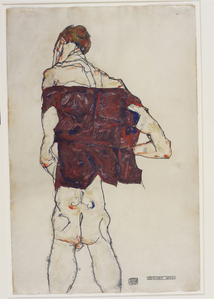 Drawing by Egon Schiele - Standing Man