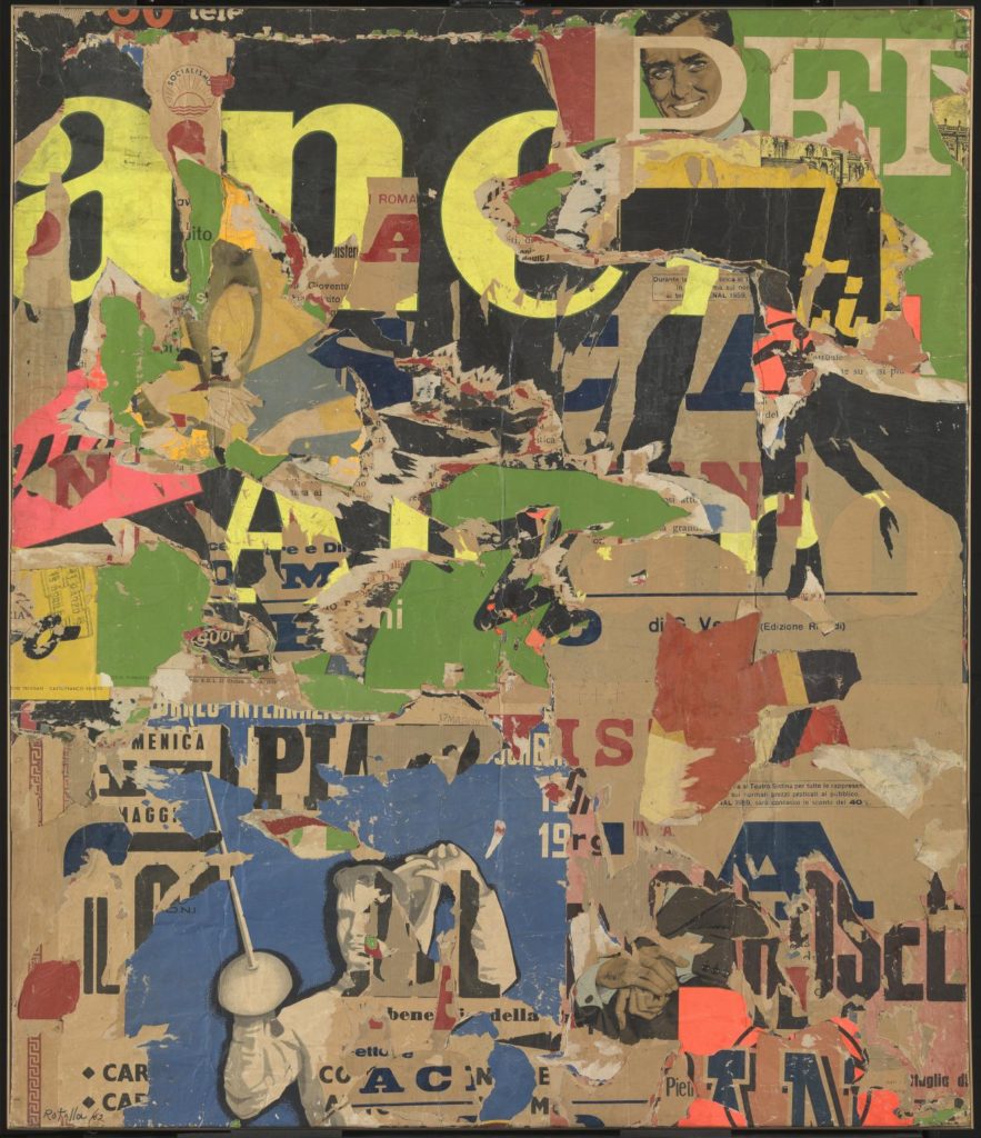 With a Smile Collage by Mimmo Rotella