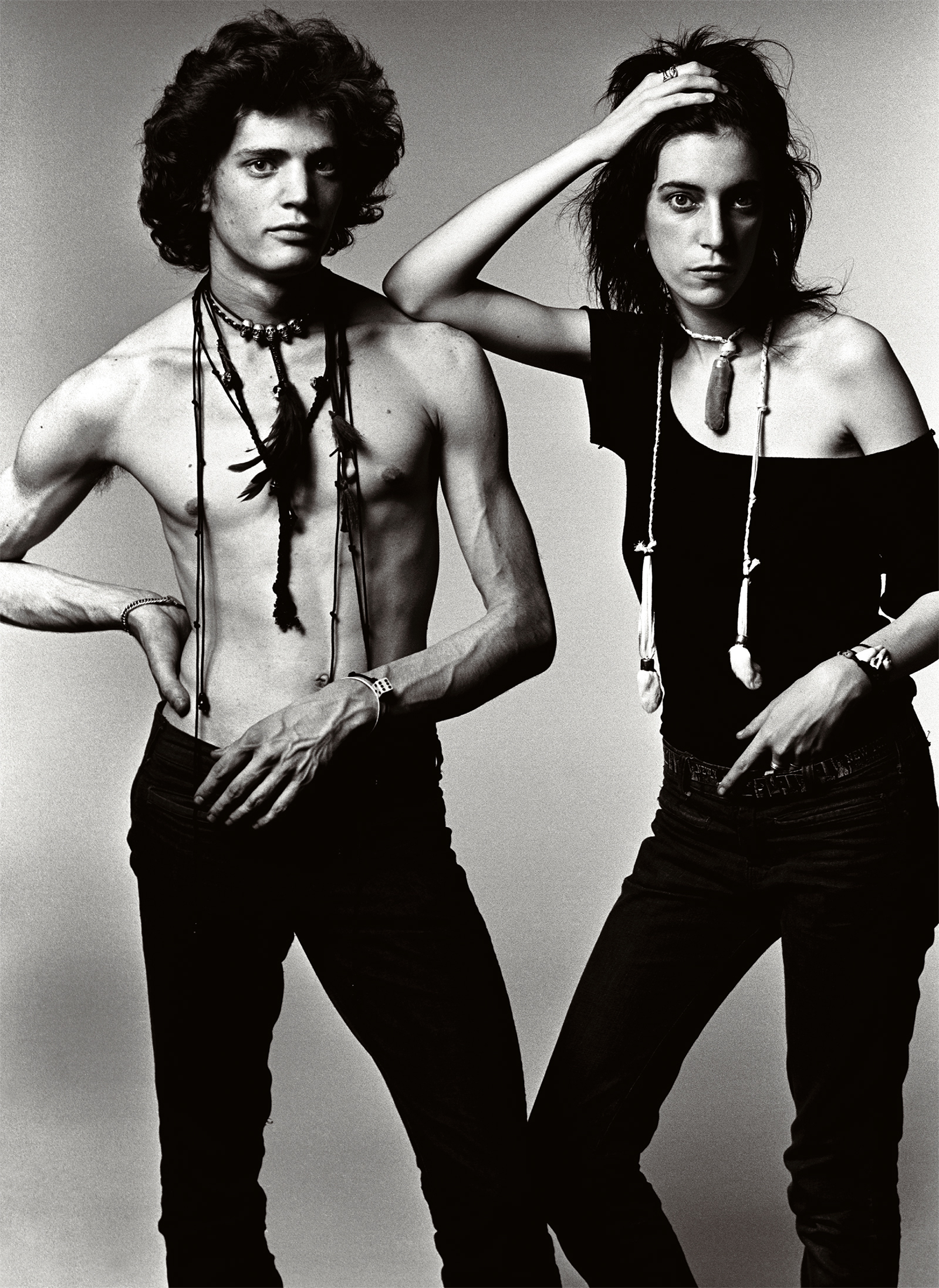 Robert Mapplethorpe and Patti Smith black and white