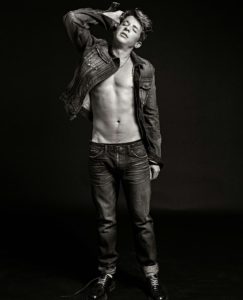 Charlie Puth Shirtless black and white