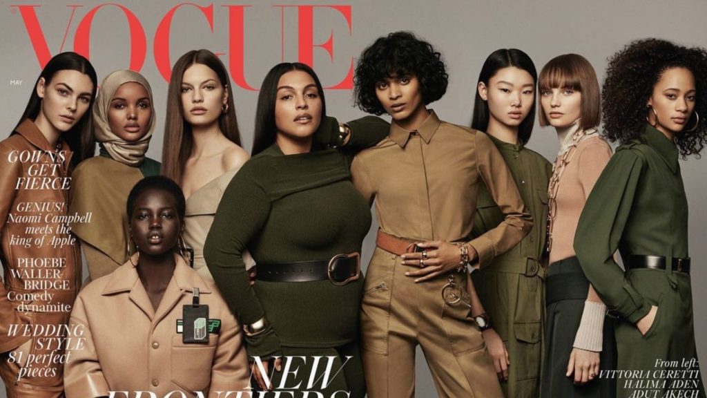 British Vogue cover May 2018 model diversity