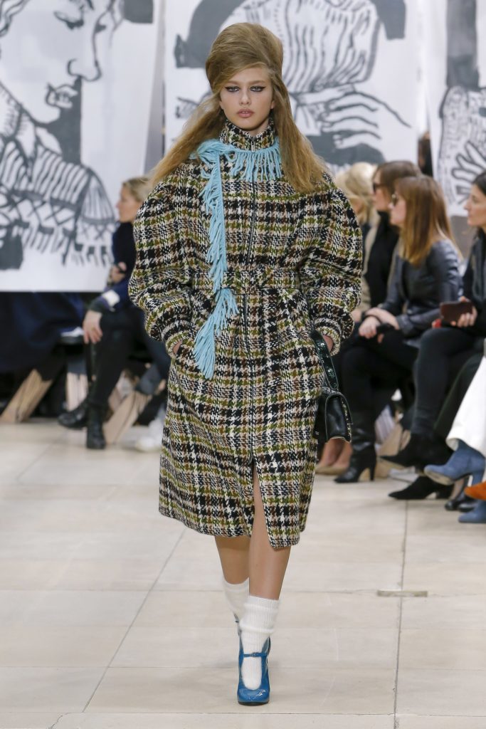Miu Miu fashion fall 2018 tweed runway