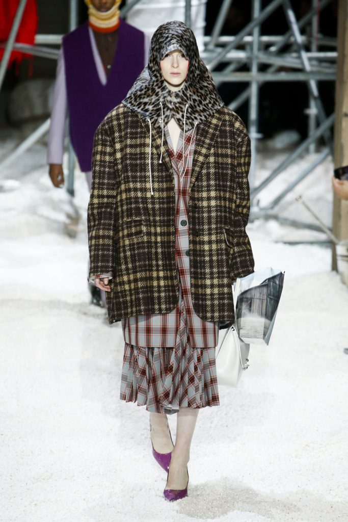 Calvin Klein Fall 2018 runway tartan tweeds