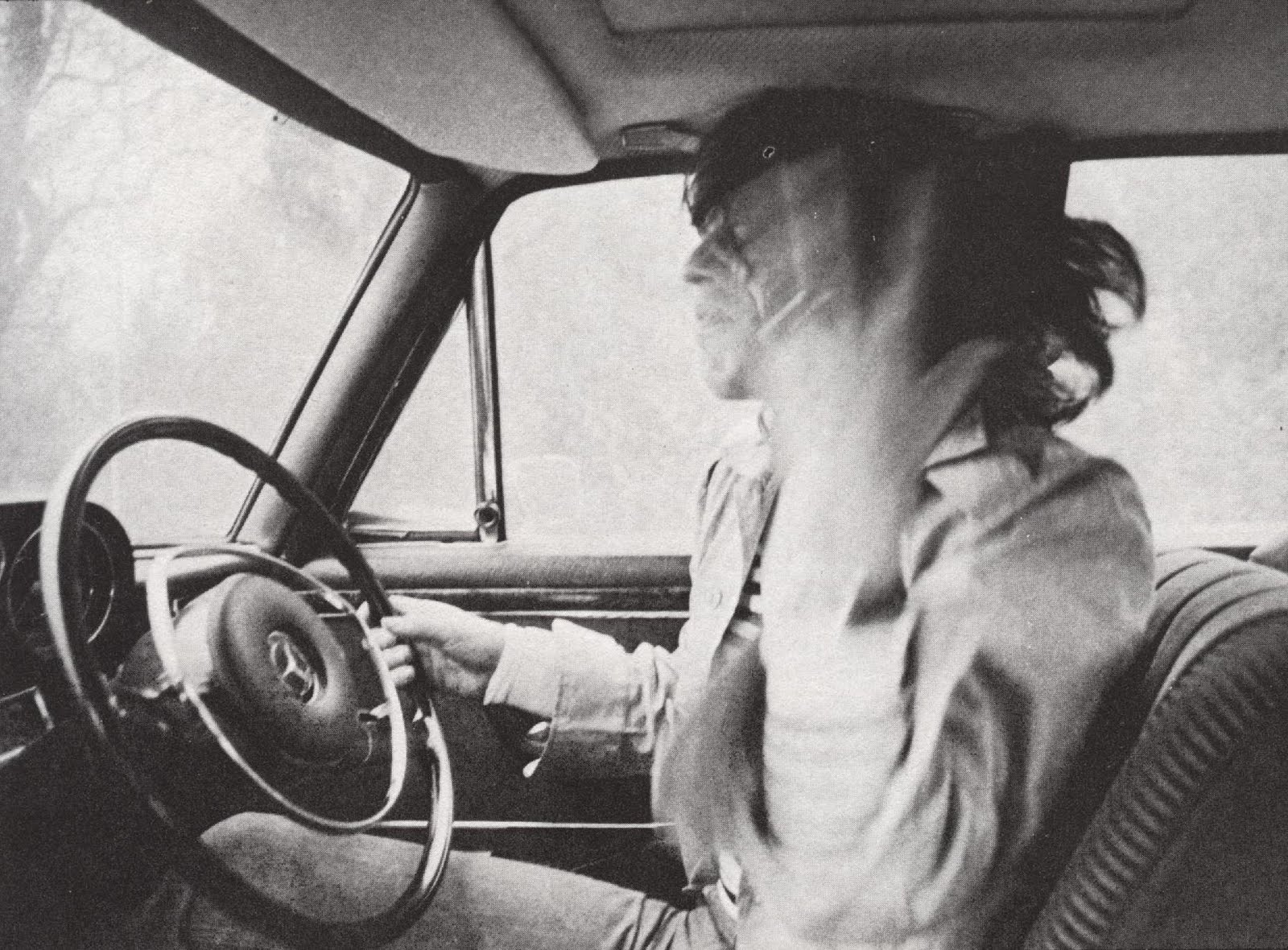 Mick Jagger in a car. By Annie Leibovitz.