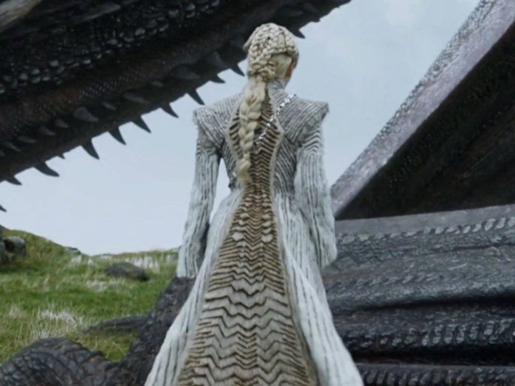 Game of Thrones Daenerys Wearing a stunning dragon back coat