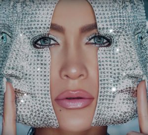 Jennifer Lopez jeweled mask