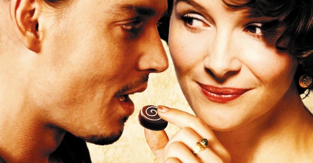 Johnny Depp and Juliette Binoche in Chocolat