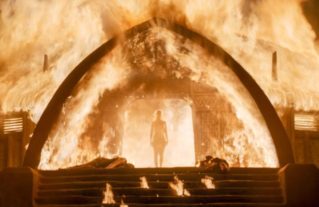 dany in the fire game of thrones