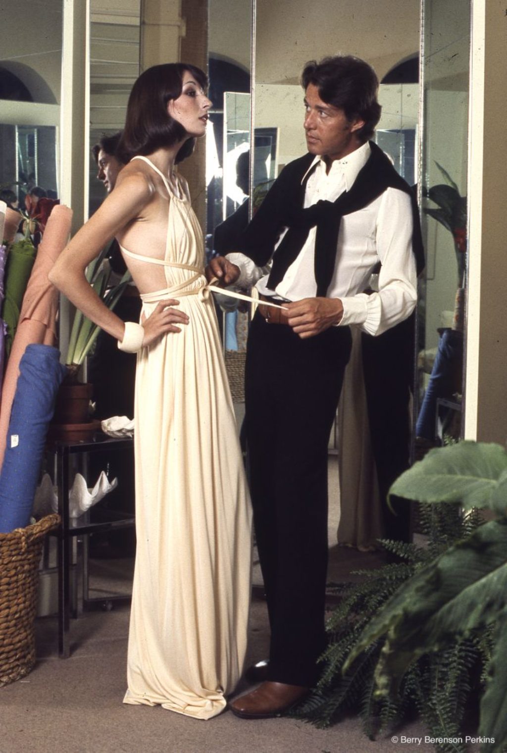Halston with muse and model pat cleveland