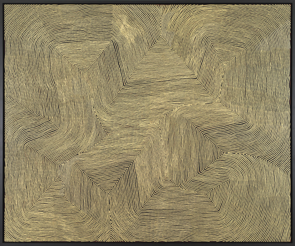 Painting by Warlimpirrnga Tjapaltjarri