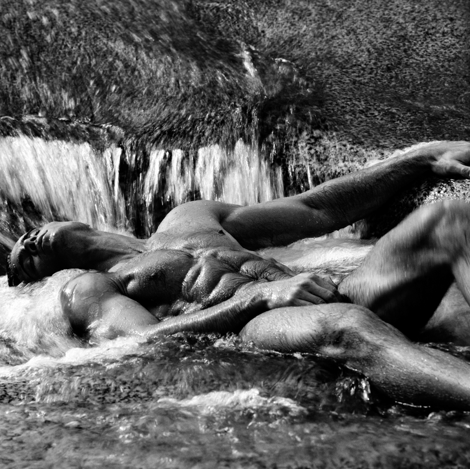 male nude photograph black and white by greg gorman