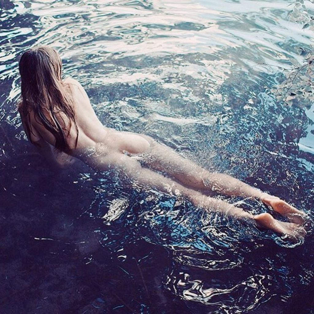 Treats! Magazine woman naked in water