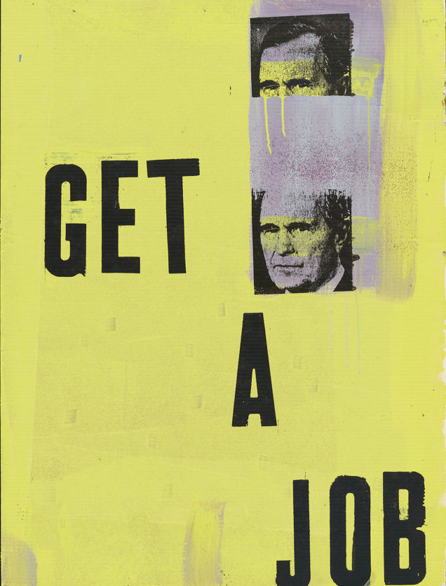 Get A Job [One and a Half Bushes] 1992 - Mark Flood, courtesy Karma Gallery