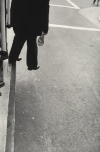 Man Stepping from Cable Car, San Francisco. 1956. Dorothea Lange, Courtesy The Museum of Modern Art, New York.