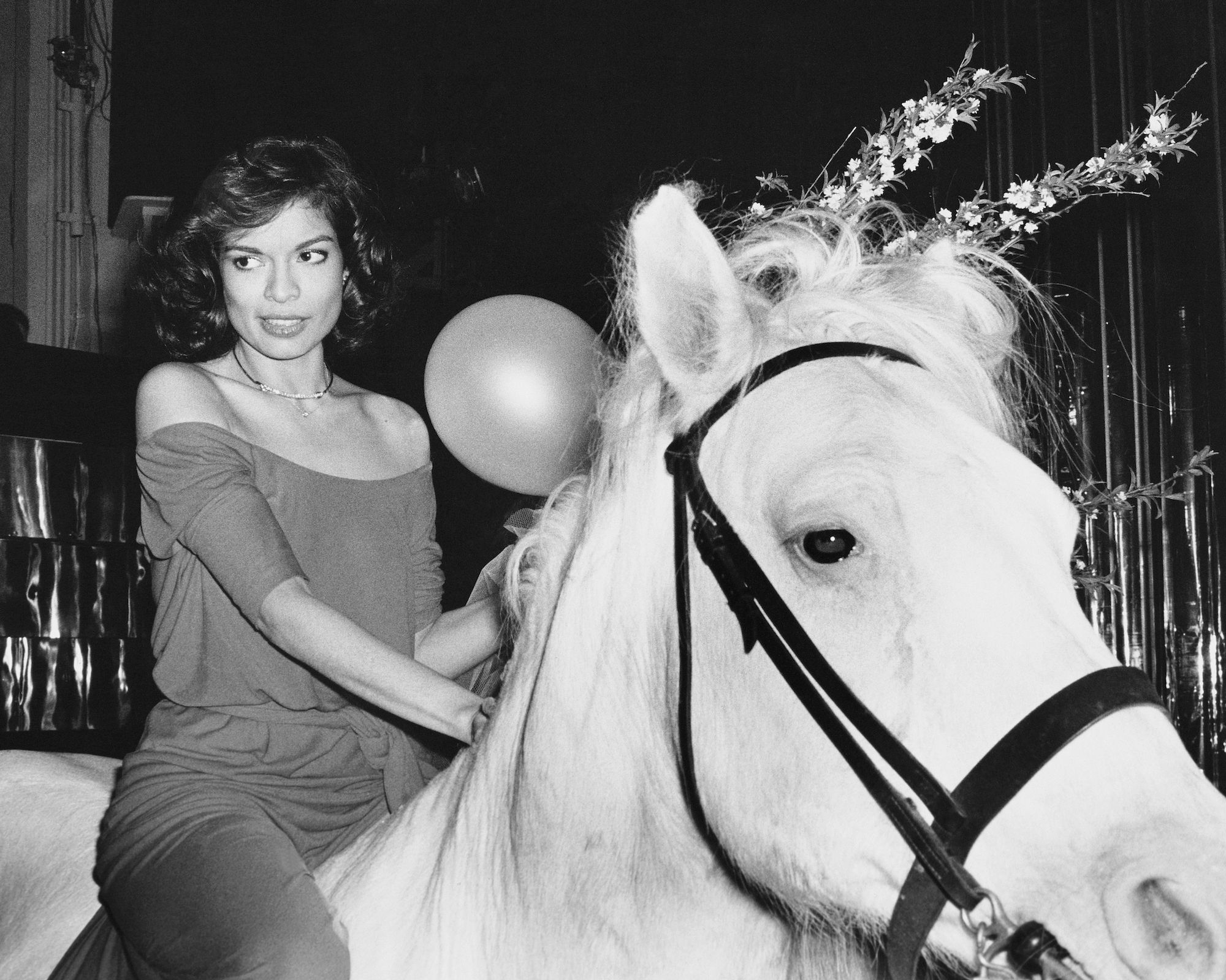 Rose Hartman, Bianca Jagger rides into Studio 54 on a white horse