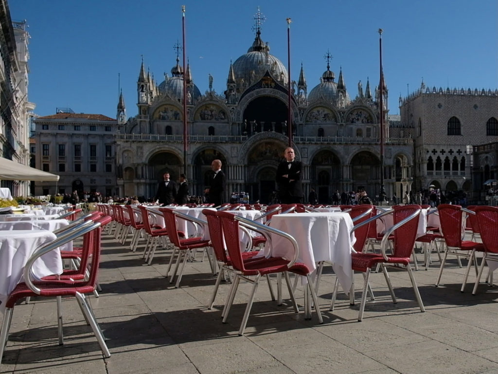 empty restaurant in Venice