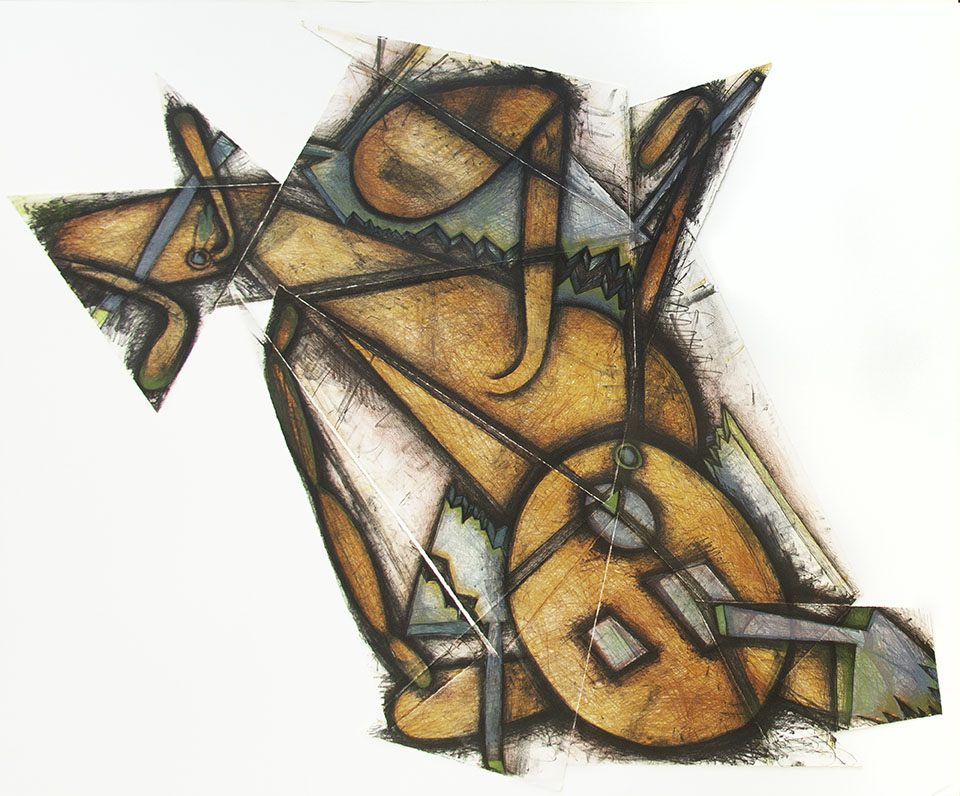 Down Dog by Elizabeth Murray, 1988