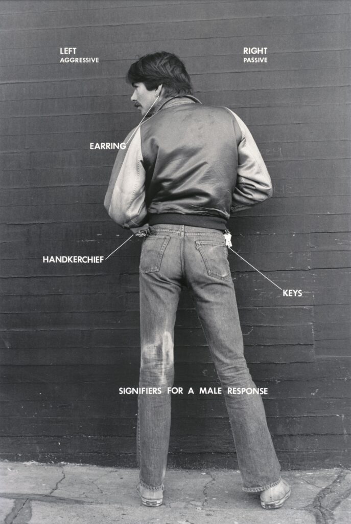 Hal Fischer, Signifiers for a Male Response, from Gay Semiotics, 1977; San Francisco Museum of Modern Art, gift of Richard Lorenz; © Hal Fischer