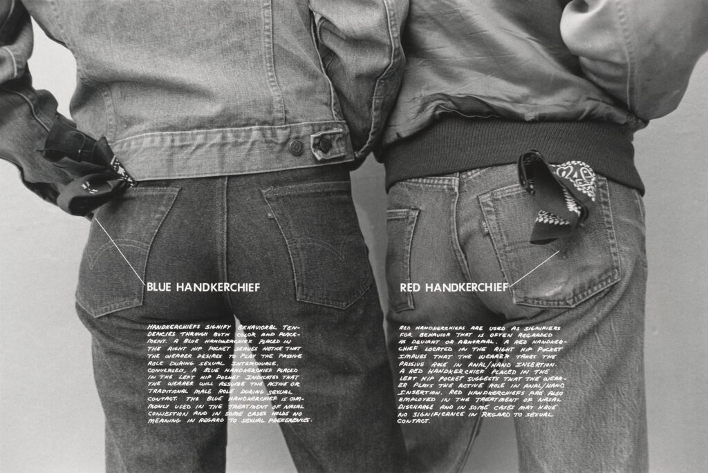 Hal Fischer, Handkerchiefs, from Gay Semiotics, 1977; San Francisco Museum of Modern Art, promised gift of the Black Dog Collection; © Hal Fischer
