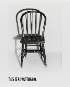 Donna-Lee Phillips, This is a Photograph, from 100 Small Chairs, More or Less, 1981; San Francisco Museum of Modern Art, Accessions Committee Fund purchase; © Donna-Lee Phillips