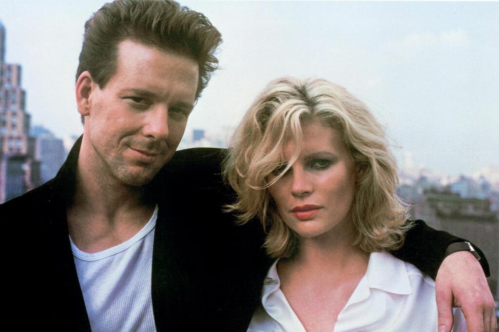 MICKEY ROURKE, KIM BASINGER, NINE 1/2 WEEKS, 1986