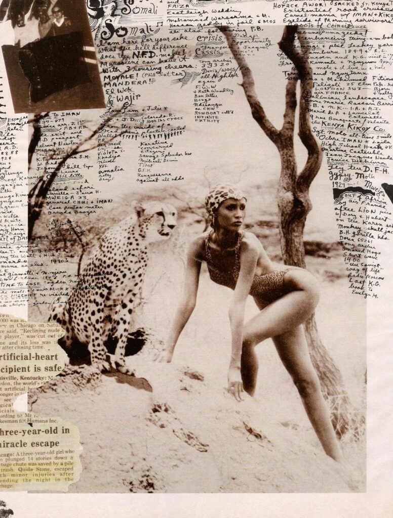 Iiman Collage by Peter Beard