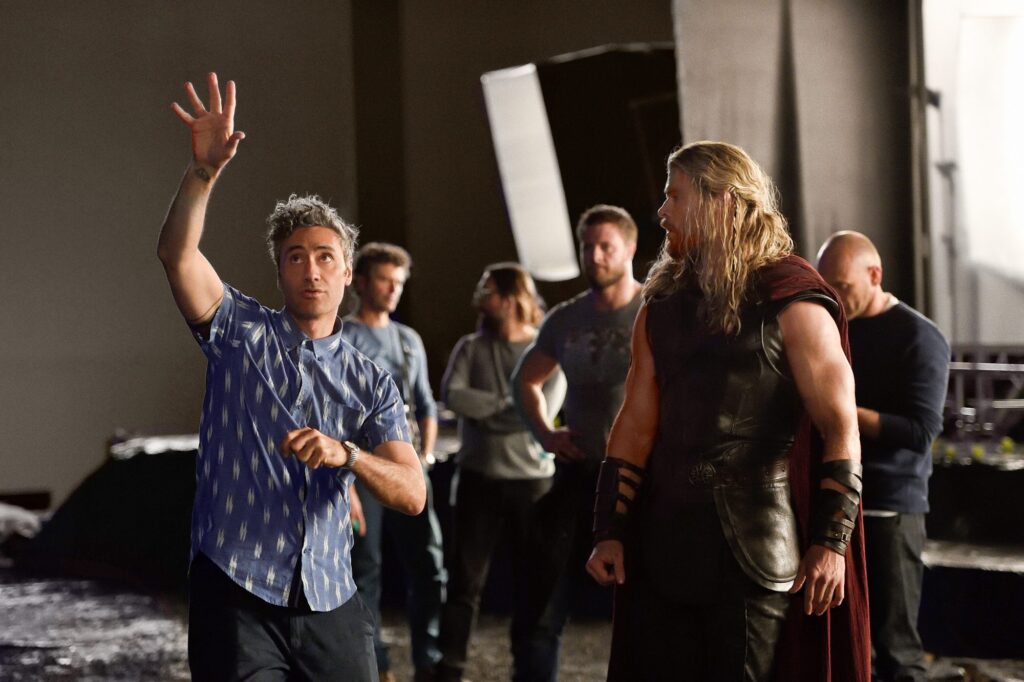 Taika Waitiki directing Thor: Ragnarok with Chis Hemsworth