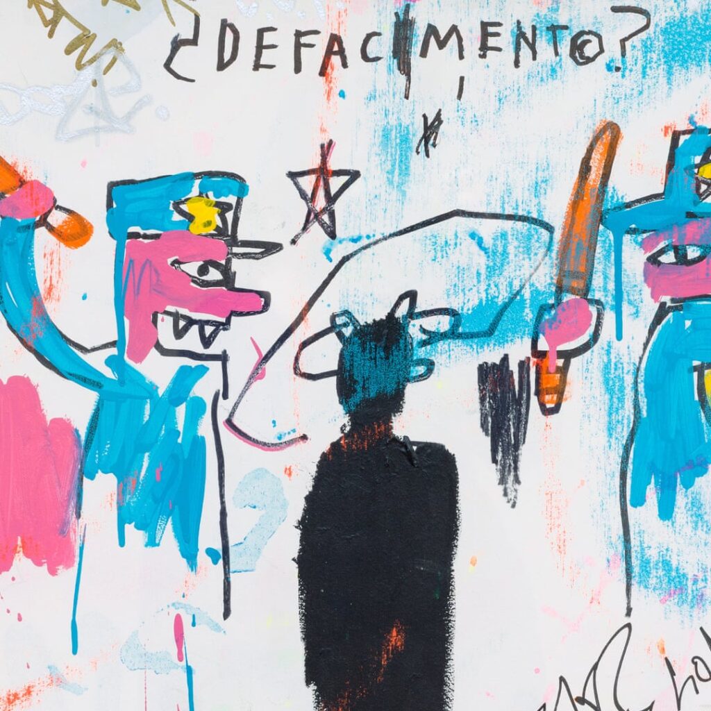 Jean Michel Basquiat 1983,Defacement (the death of Patrick stewart)
