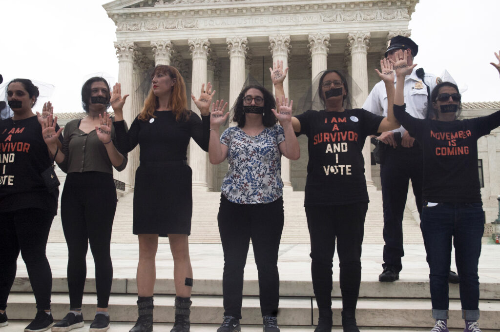 Line Up, Steps of Supreme Court, Kavanaugh Protest, Washington, 2018