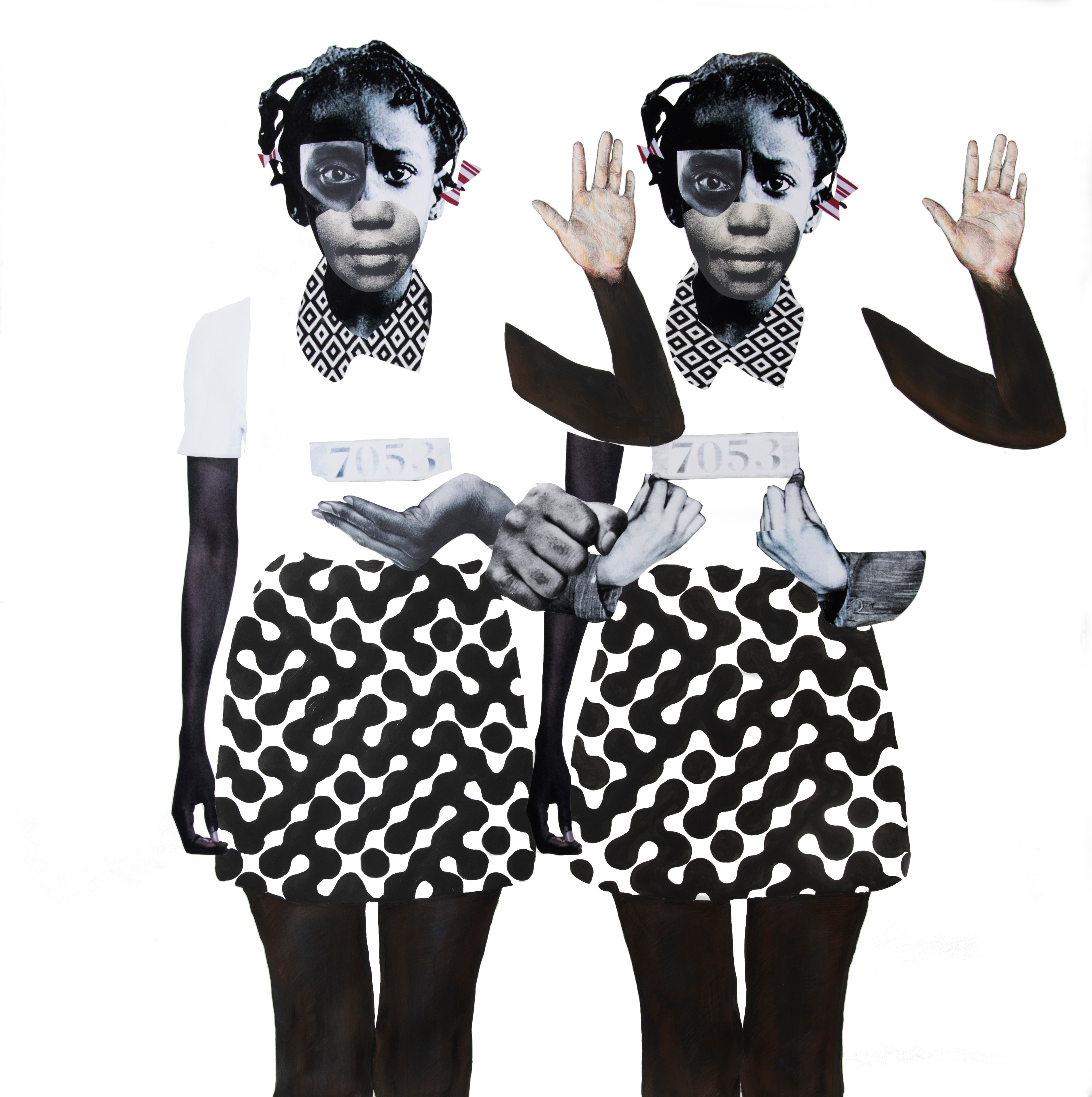 Political Lambs in a Wolfs World 2018, representative of her work that sold,Deborah Roberts