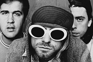 nirvana black and white portrait