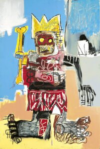 Jean-Michel Basquiat American 1960−88 Untitled 1982 acrylic and oilstick on wood panel 183.0 x 122.5 cm Private collection © Estate of Jean-Michel Basquiat. Licensed by Artestar, New York