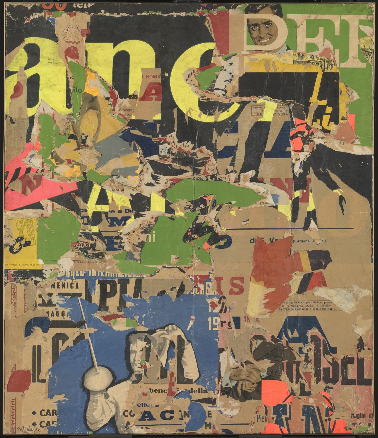Mimmo Rotella, With a Smile, 1962
