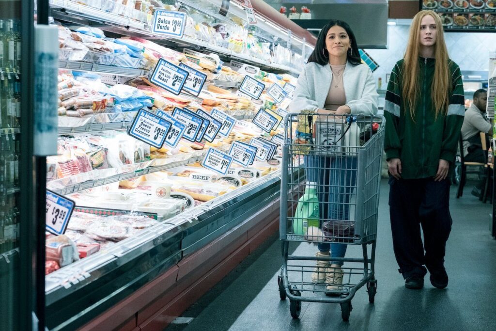 Gina Rodriguez and Evan Rachel Wood in 'Kajillionaire'