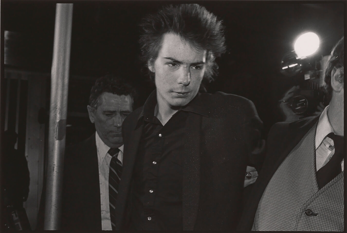 Allan Tannenbaum Sid Vicious Under Arrest for the Murder of Girlfriend Nancy Spungen, New York, 1978