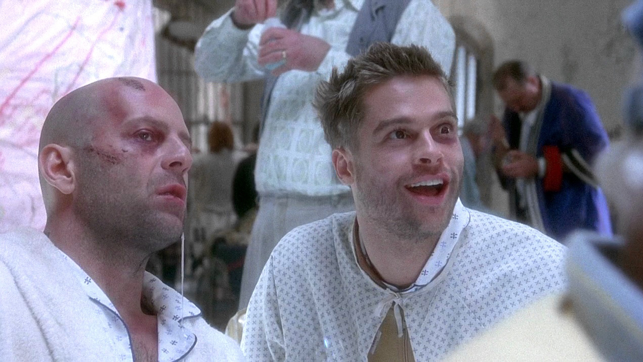 Bruce Willis and Brad Pitt in 12 Monkeys