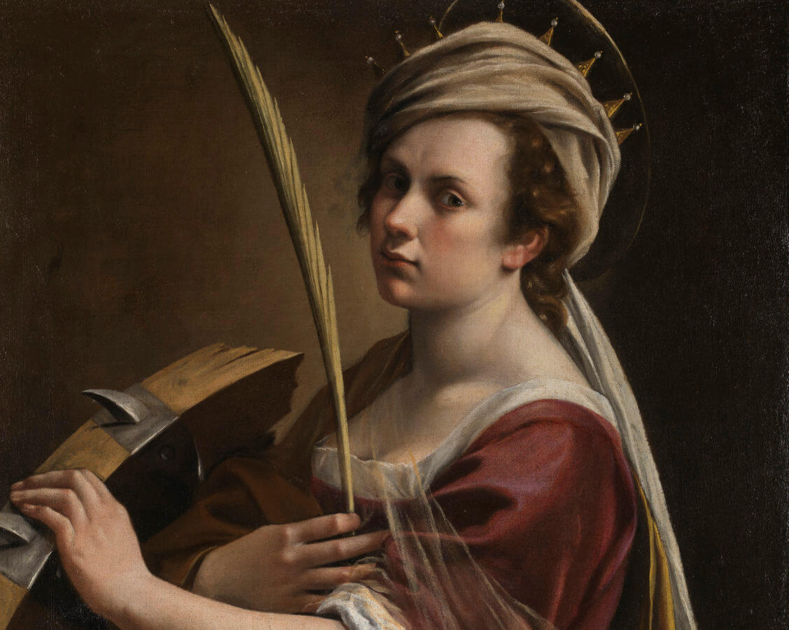 Artemisia Gentileschi. Self Portrait as Saint Catherine of Alexandria, about 1615-17