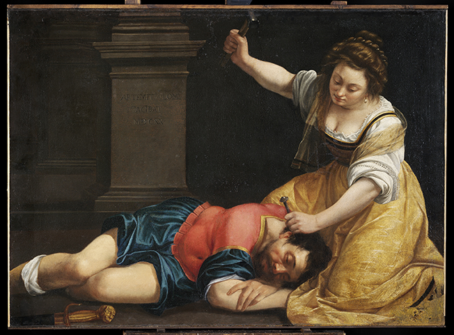 Artemisia Gentileschi. Jael and Sisera, dated 1620