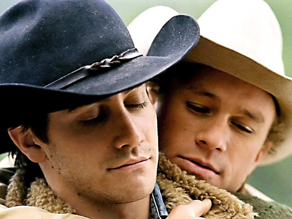 Jake Gyllenhaal and Heath Ledger in Brokeback Mountain