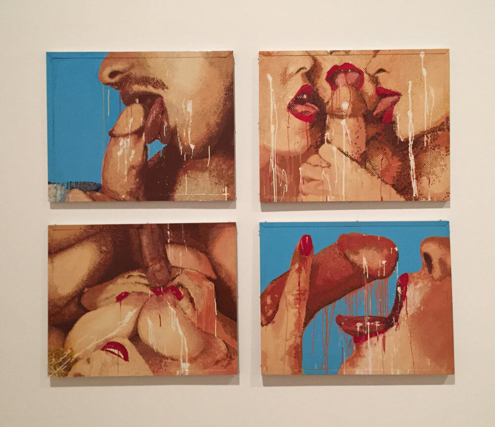 Porn Grid, Marilyn Minter, Courtesy of the artist and GAVLAK Los Angeles / Palm Beach.