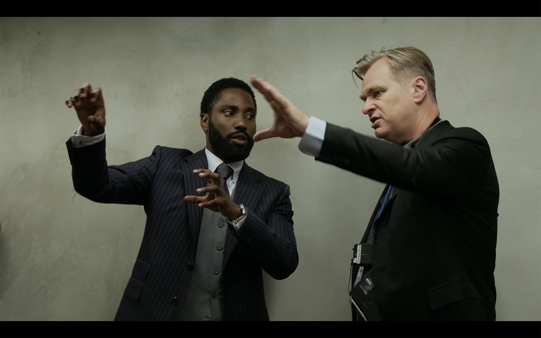 john david washington and christopher nolan tenet