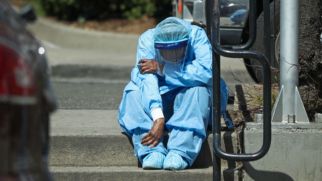 Healthcare worker on the frontline of the pandemic