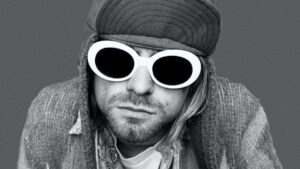 kurt cobain black and white