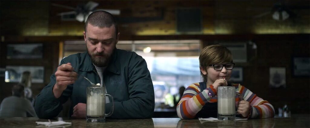 Justin Timberlake and Ryder Allen in Palmer