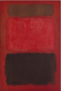 MARK ROTHKO, Browns and Blacks in Reds (1957) Courtesy of Mnuchin Gallery, New York