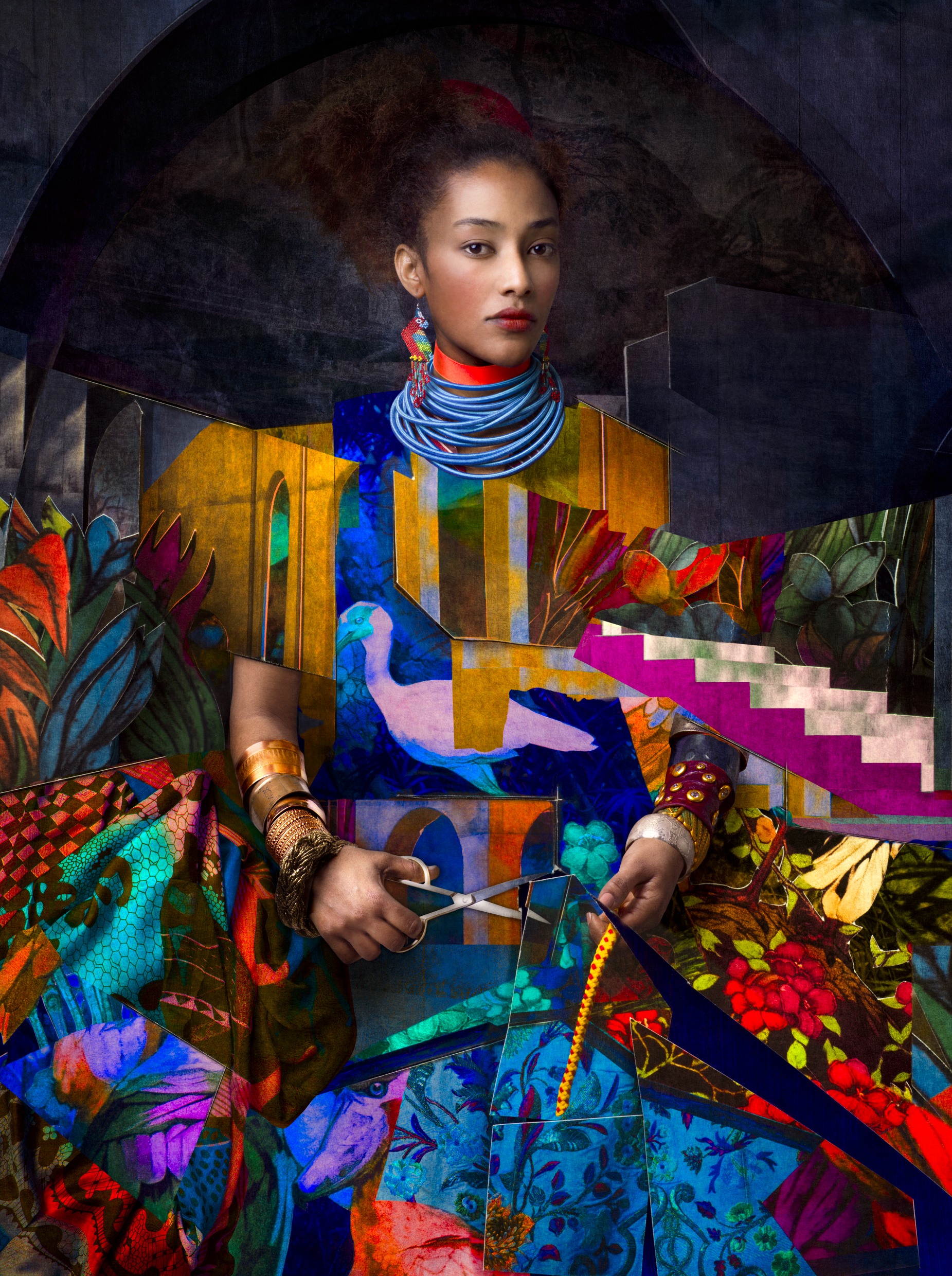Cooper & Gorfer - Yohana Holding Scissors, 2020 © Cooper & Gorfer. On view at Fotografiska New York.