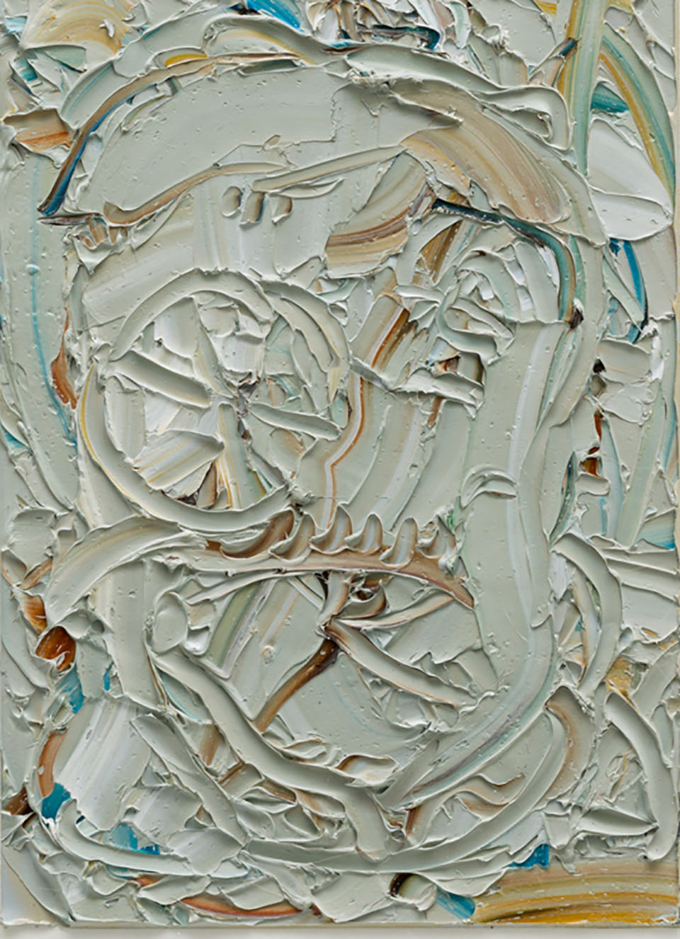 Liat Yossifor, Eye and Circle, 2020. Oil on paper. 13" x 9 1/4" / 33 x 23.5 cm. Courtesy of Patron Gallery